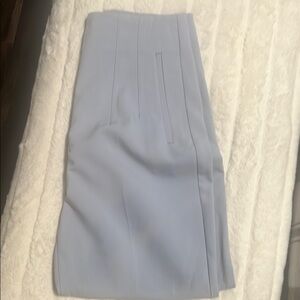 Zara Gray Midi Pencil Skirt with Pleated Detail
